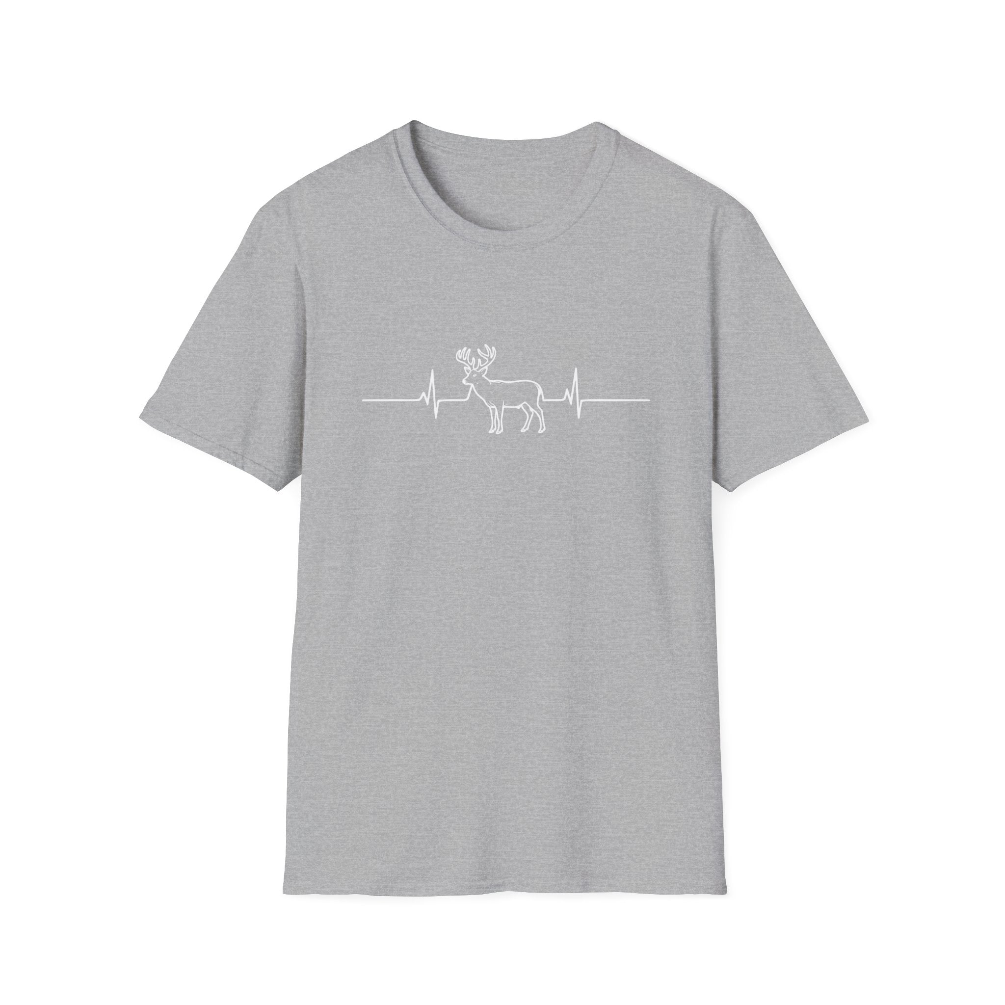 Buck Heartbeat Line T-Shirt | Deer EKG Graphic Tee