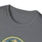 Aliens Prefer Our Campfire Spots T-Shirt | UFO Camping Badge Graphic