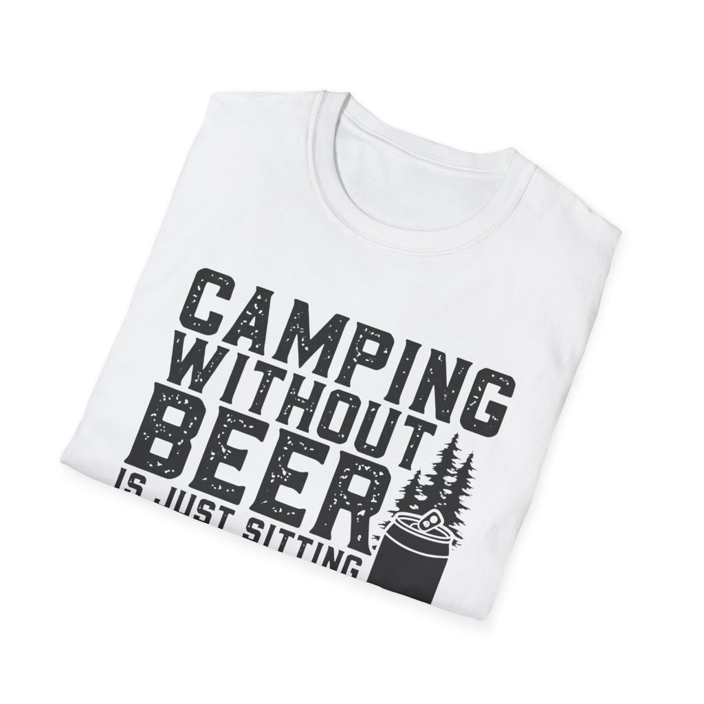 Camping Without Beer T-Shirt | Camping Saying, Beer Can Graphic