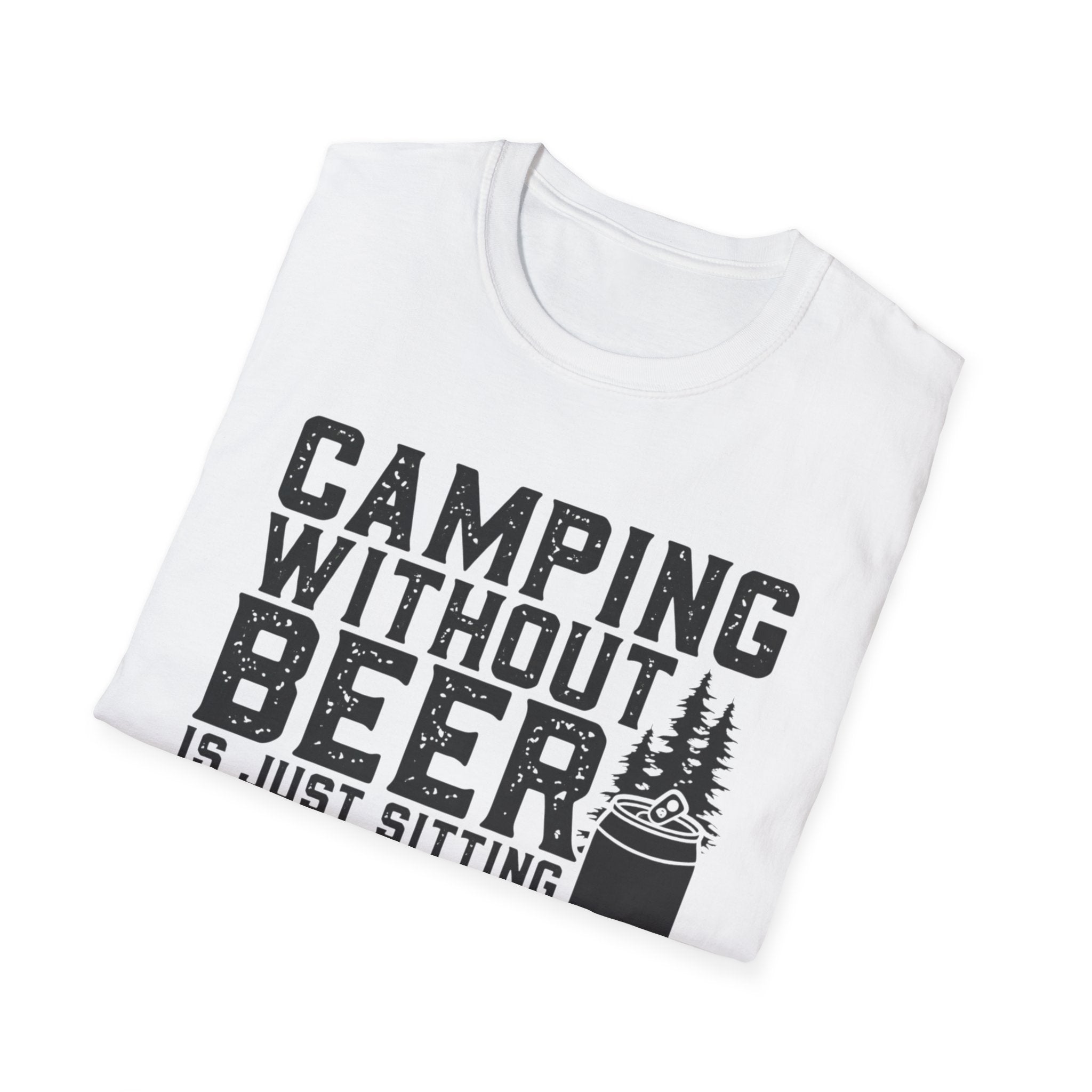 Camping Without Beer T-Shirt | Camping Saying, Beer Can Graphic