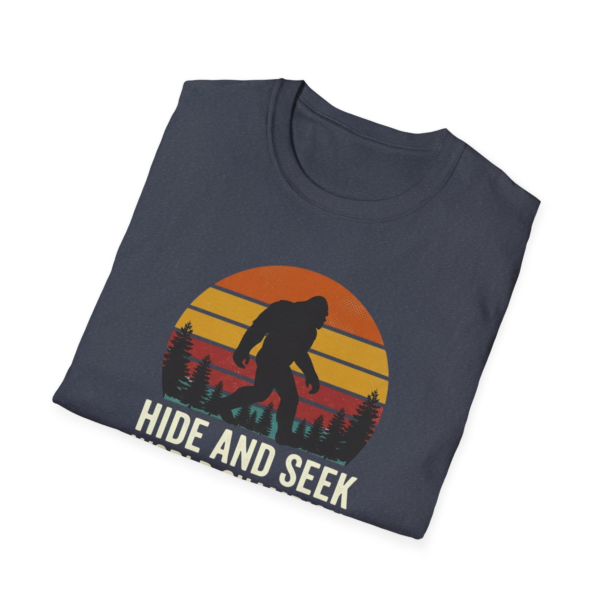 Bigfoot Silhouette Sunset T-Shirt | Retro Sasquatch Design