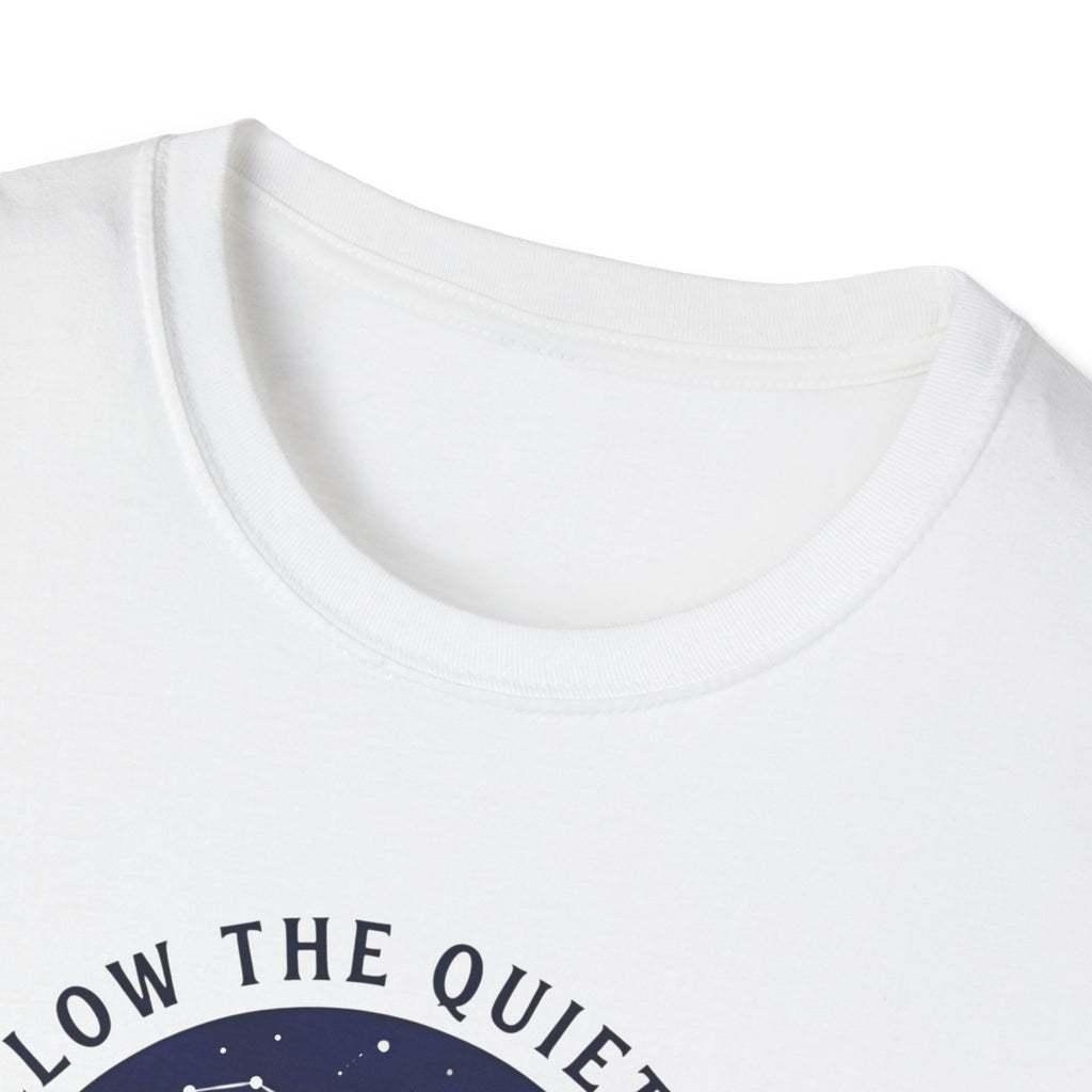 Follow The Quiet Trail Hiking T Shirt | Mountain Night Sky