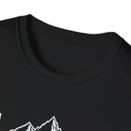 Mountain Heartbeat T-Shirt — Minimalist Mountain ECG Tee for Hikers & Outdoor Lovers