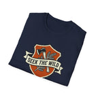 Seek The Wild emblem T-shirt | outdoor adventure badge design