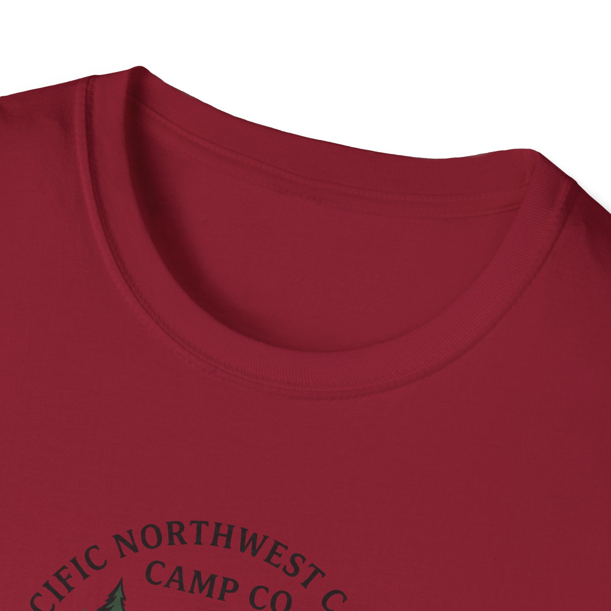 Campwood Trees Tent Graphic T-Shirt | Mountain Camping Logo, EST 1987