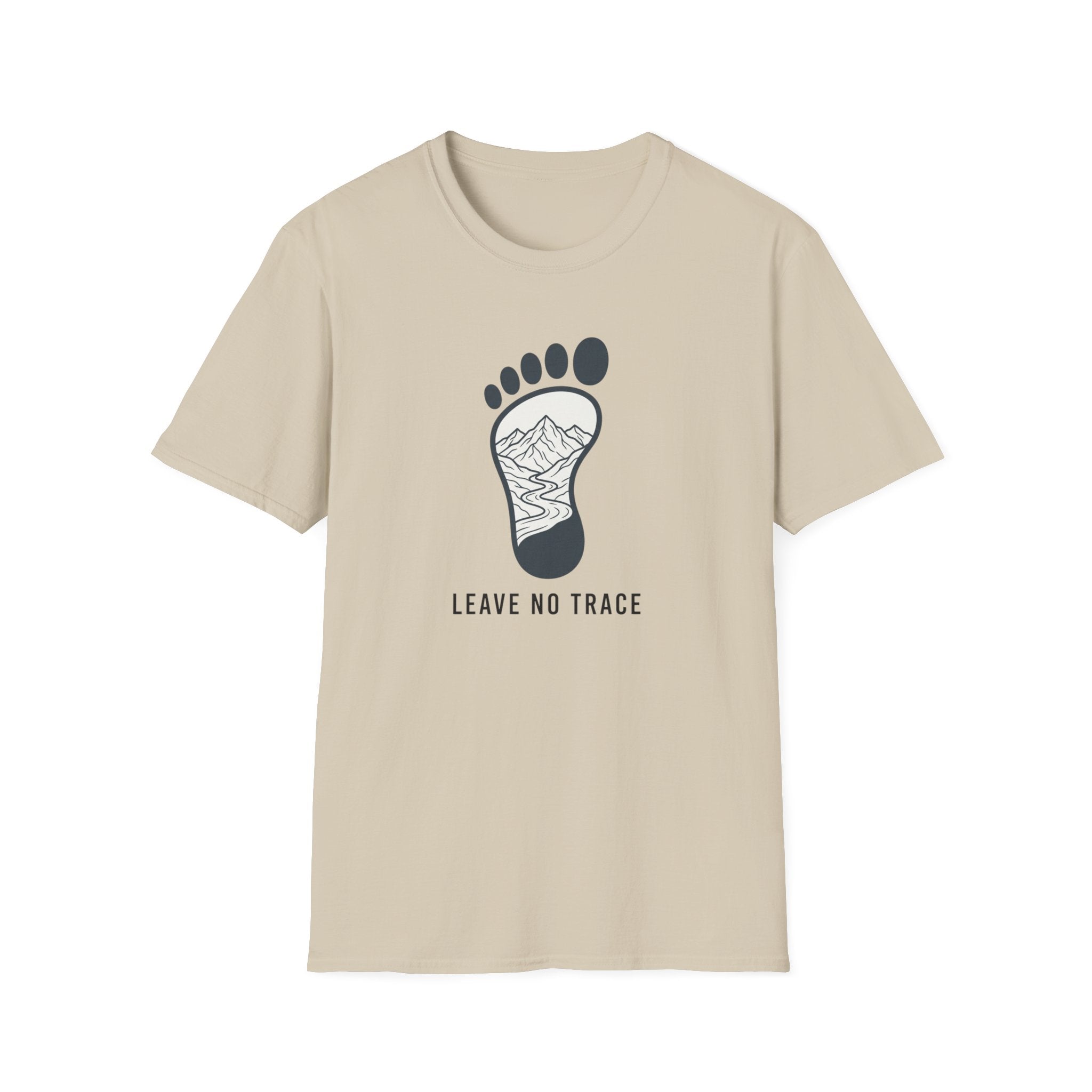 Leave No Trace footprint T-Shirt | Hiking mountain print