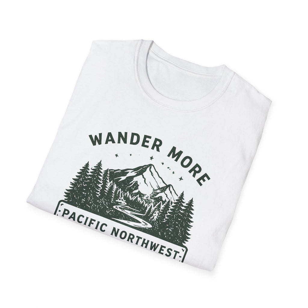 Wander More Pacific Northwest T-Shirt | Mountain Forest Adventure Tee