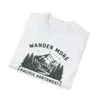 Wander More Pacific Northwest T-Shirt | Mountain Forest Adventure Tee