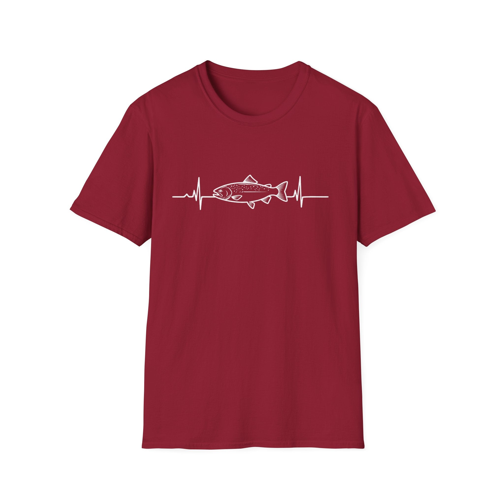 Trout Heartbeat Line T-Shirt | Fishing Graphic