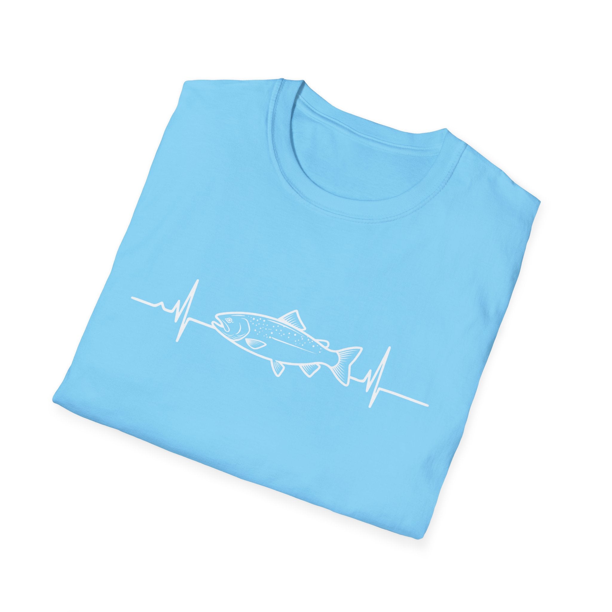 Trout Heartbeat Line T-Shirt | Fishing Graphic