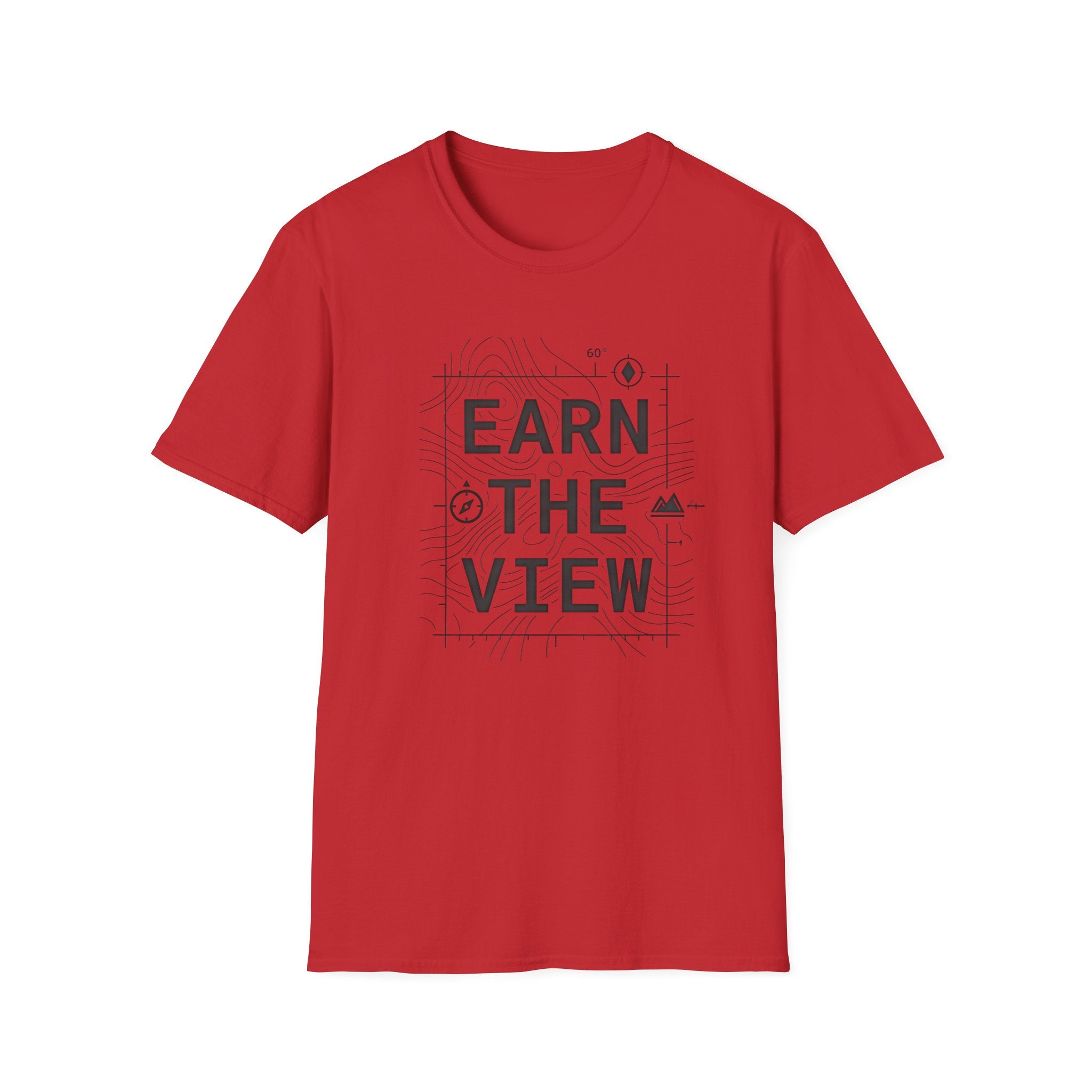 Earn The View T-Shirt | Hiking Adventure Typography Shirt
