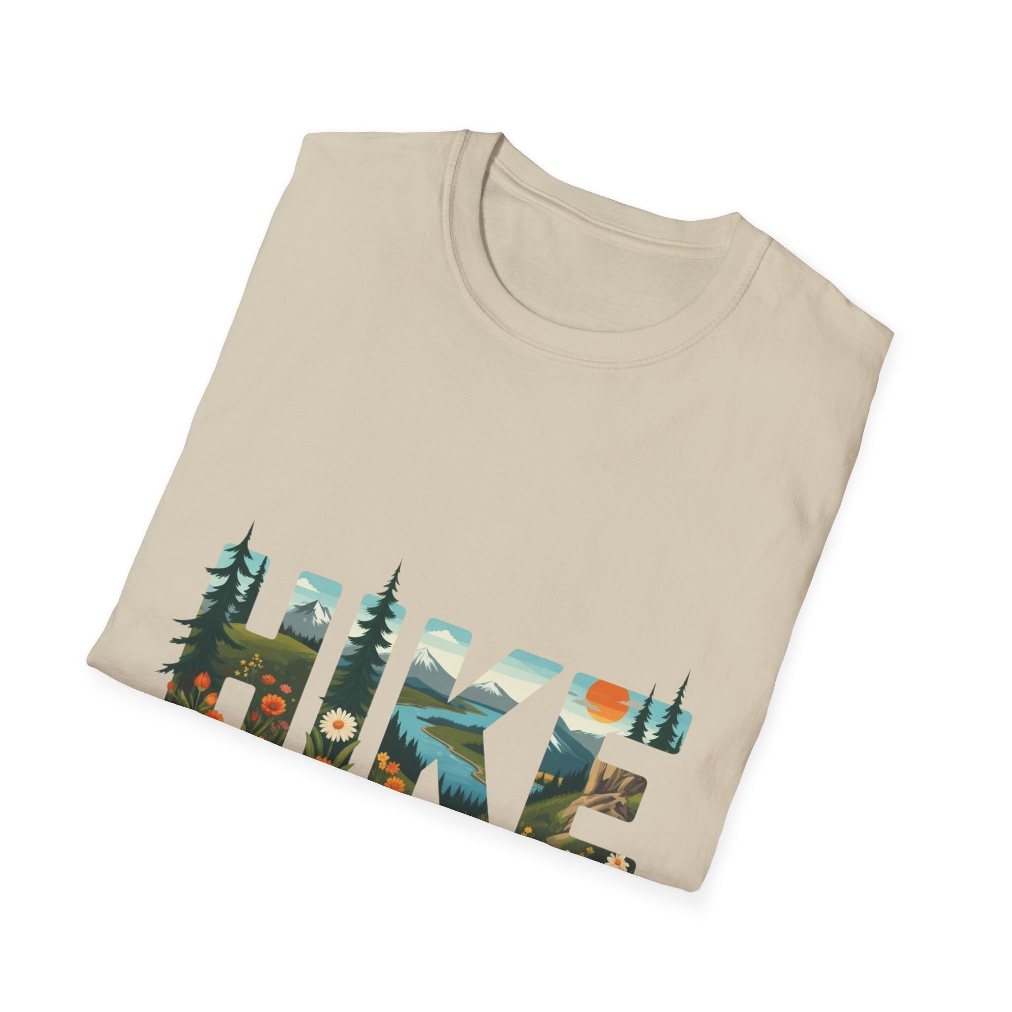 Hike nature typography T-Shirt | Outdoor hiking mountains forest design