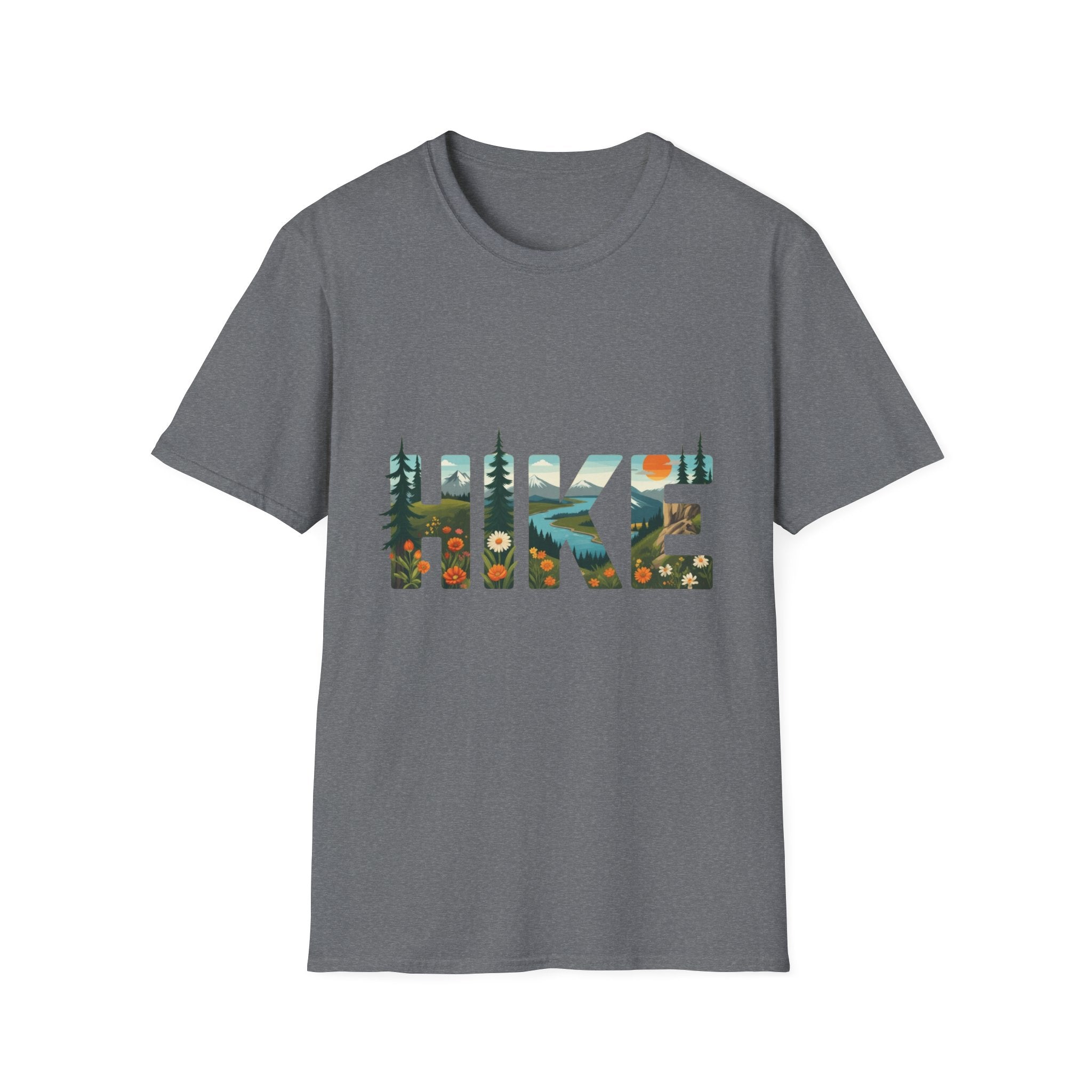 Hike nature typography T-Shirt | Outdoor hiking mountains forest design