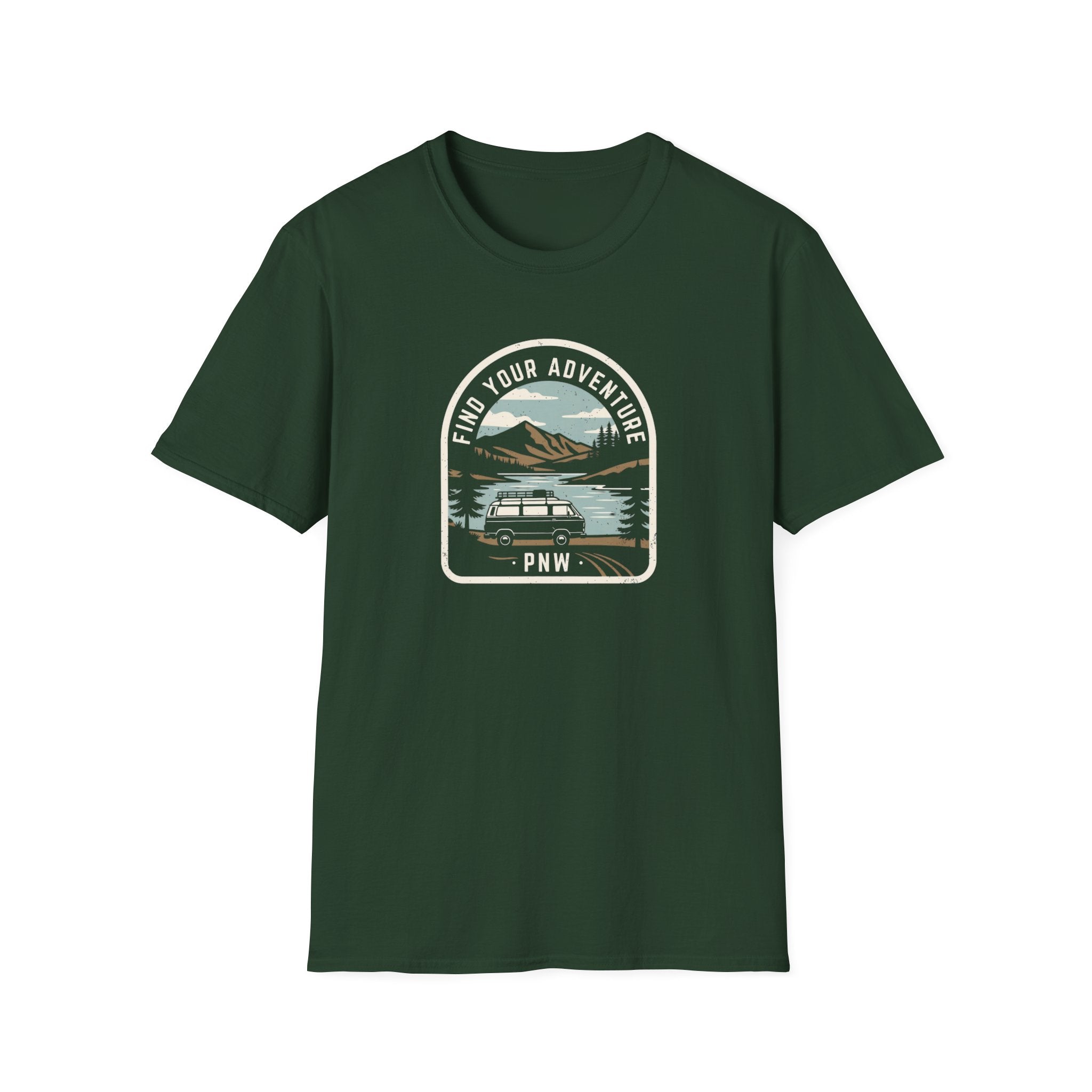 Mountain Lake Vista T-Shirt | Retro Scenic Nature Tee