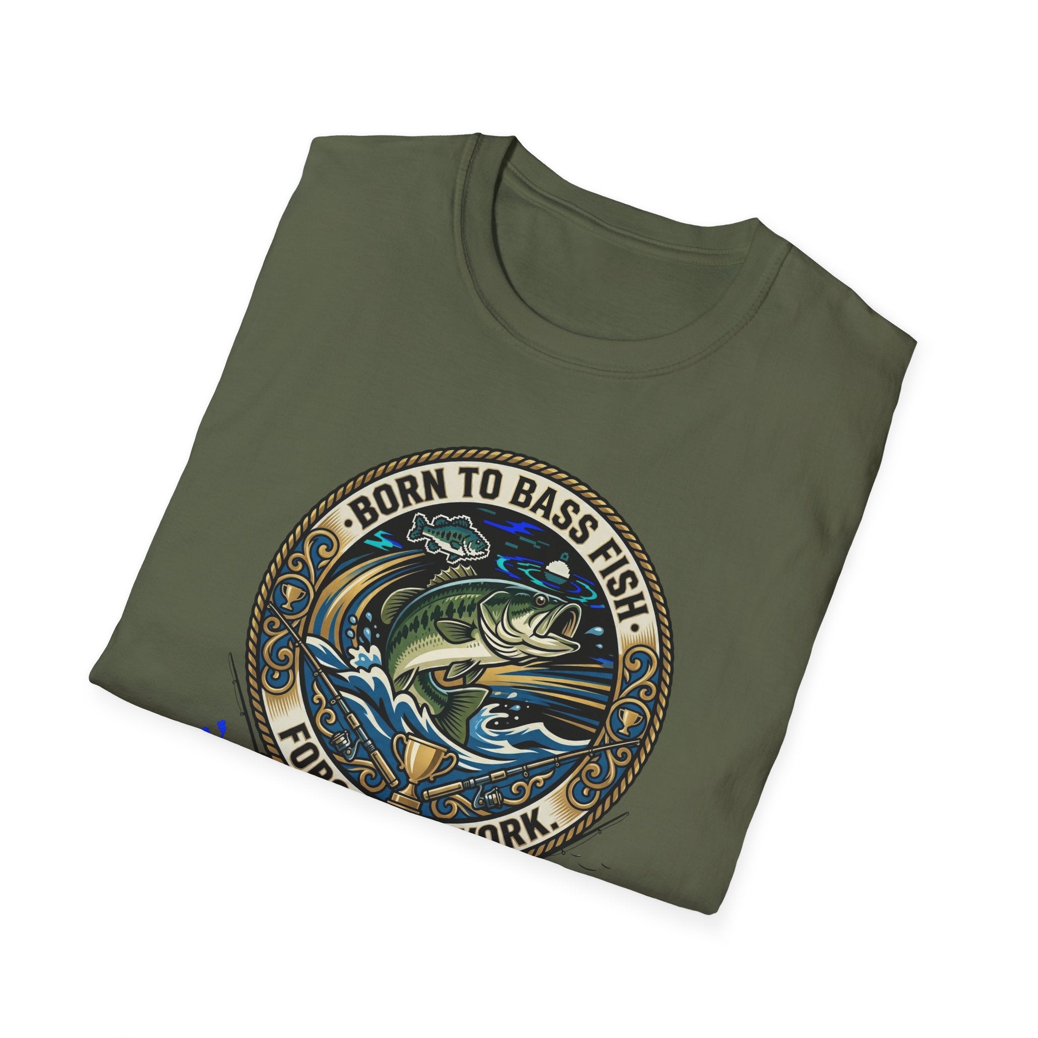 Born to Bass Fish graphic T-Shirt | Fishing Lure Illustration