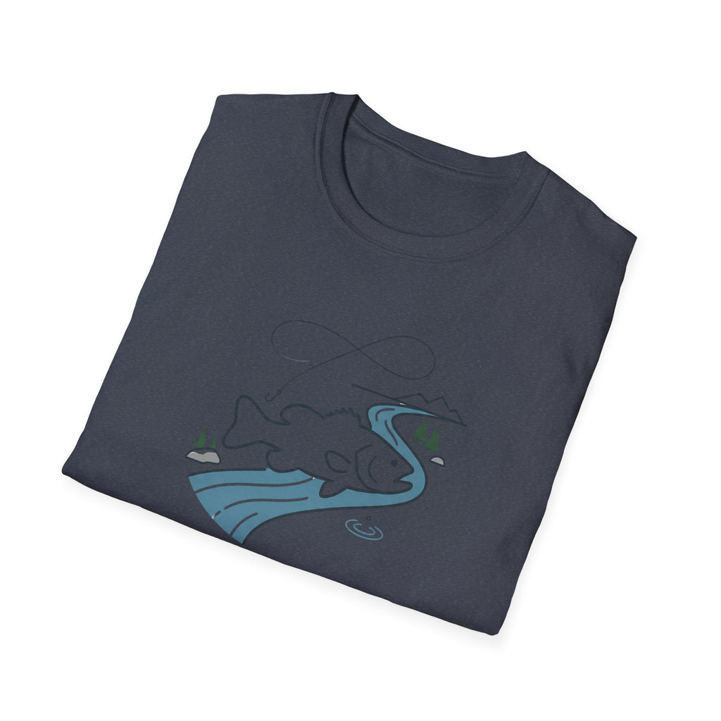 Find Your Current Wave T-Shirt | Surf River Whale Illustration