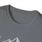 Mountain Heartbeat T-Shirt — Minimalist Mountain ECG Tee for Hikers & Outdoor Lovers