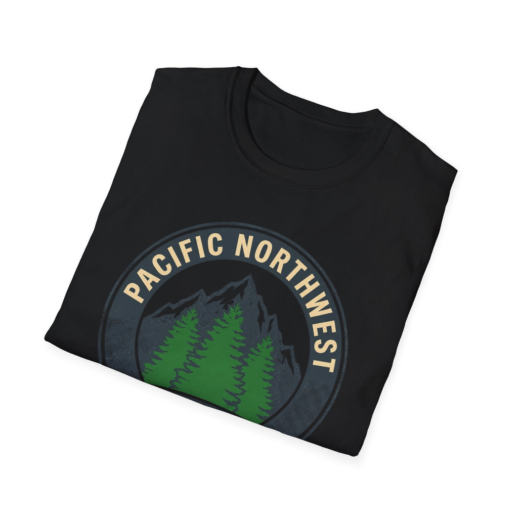 Pacific Northwest Mountain Pines T-Shirt | Upper Left USA graphic