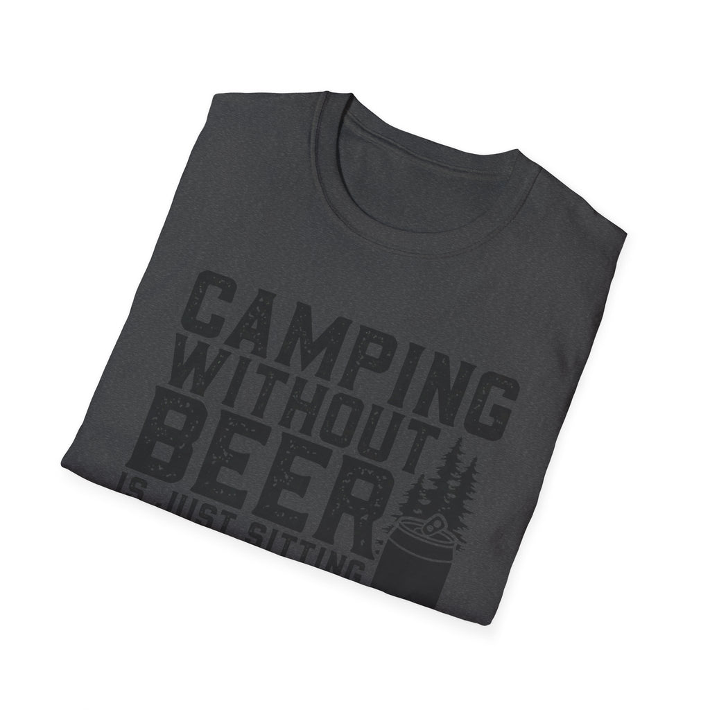 Camping Without Beer T-Shirt | Camping Saying, Beer Can Graphic