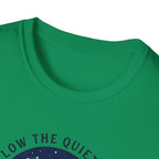 Follow The Quiet Trail Hiking T Shirt | Mountain Night Sky