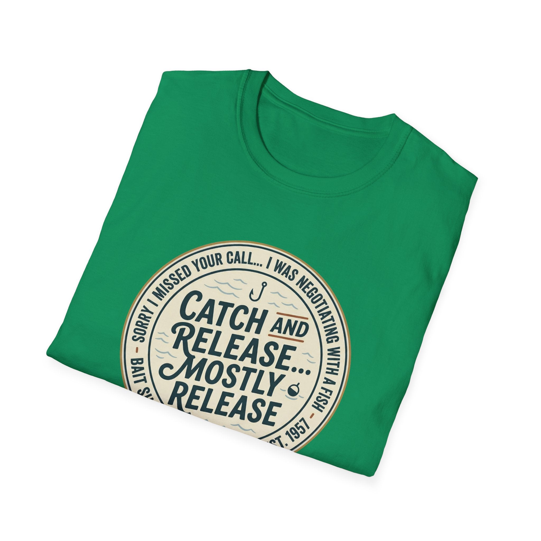 Catch and Release Mostly Release T-Shirt | Fishing Lake Tahoe Badge