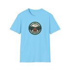 Camp More Campfire Badge T-Shirt | Outdoor Camping Graphic