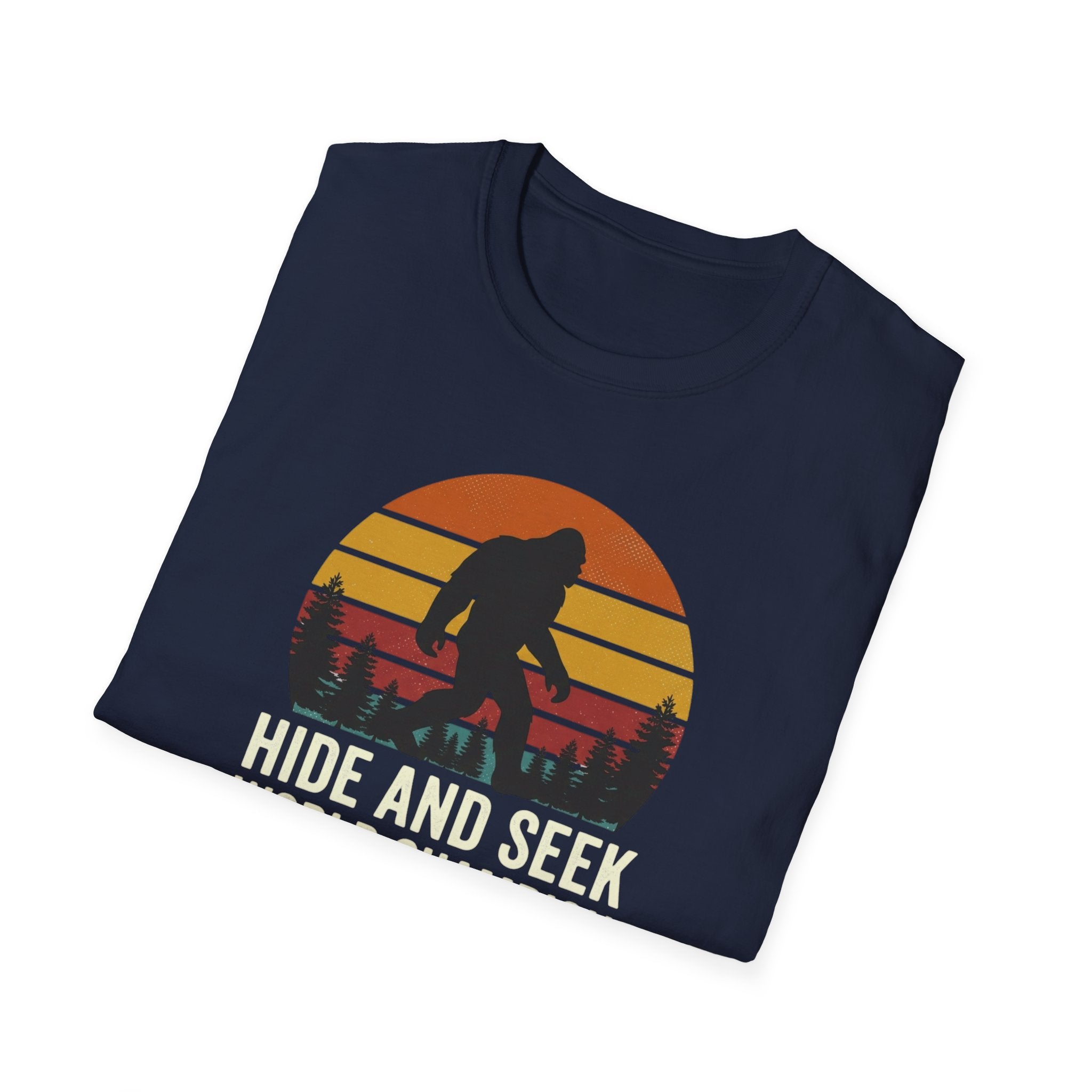 Bigfoot Silhouette Sunset T-Shirt | Retro Sasquatch Design