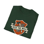 Seek The Wild emblem T-shirt | outdoor adventure badge design