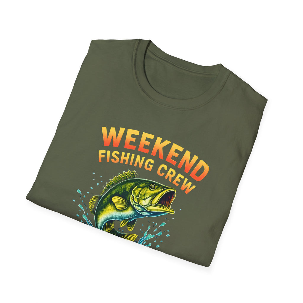 Weekend Fishing Crew T-Shirt | Bass Fish Illustration, Angler Tee