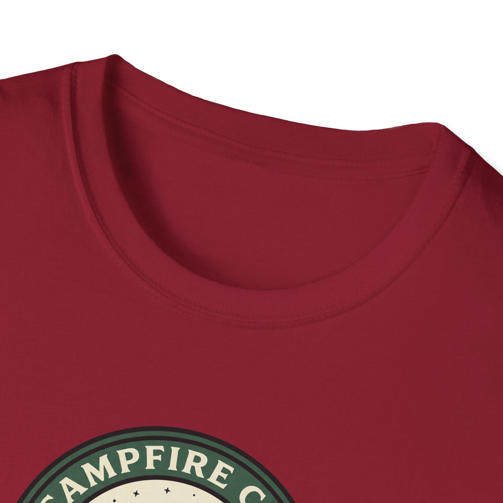 Campfire Club Patch design T-Shirt | Mountain Camping Logo Tee