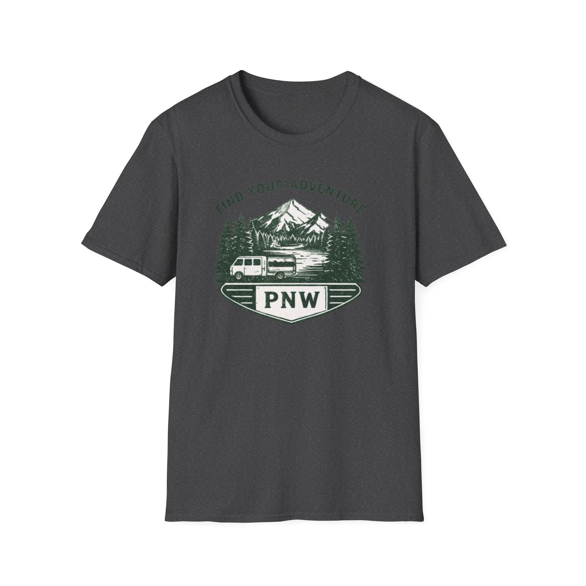 PNW Find Your Adventure T-Shirt | Pacific Northwest Camper Forest Design