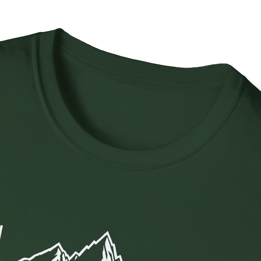 Mountain Heartbeat T-Shirt — Minimalist Mountain ECG Tee for Hikers & Outdoor Lovers