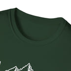 Mountain Heartbeat T-Shirt — Minimalist Mountain ECG Tee for Hikers & Outdoor Lovers
