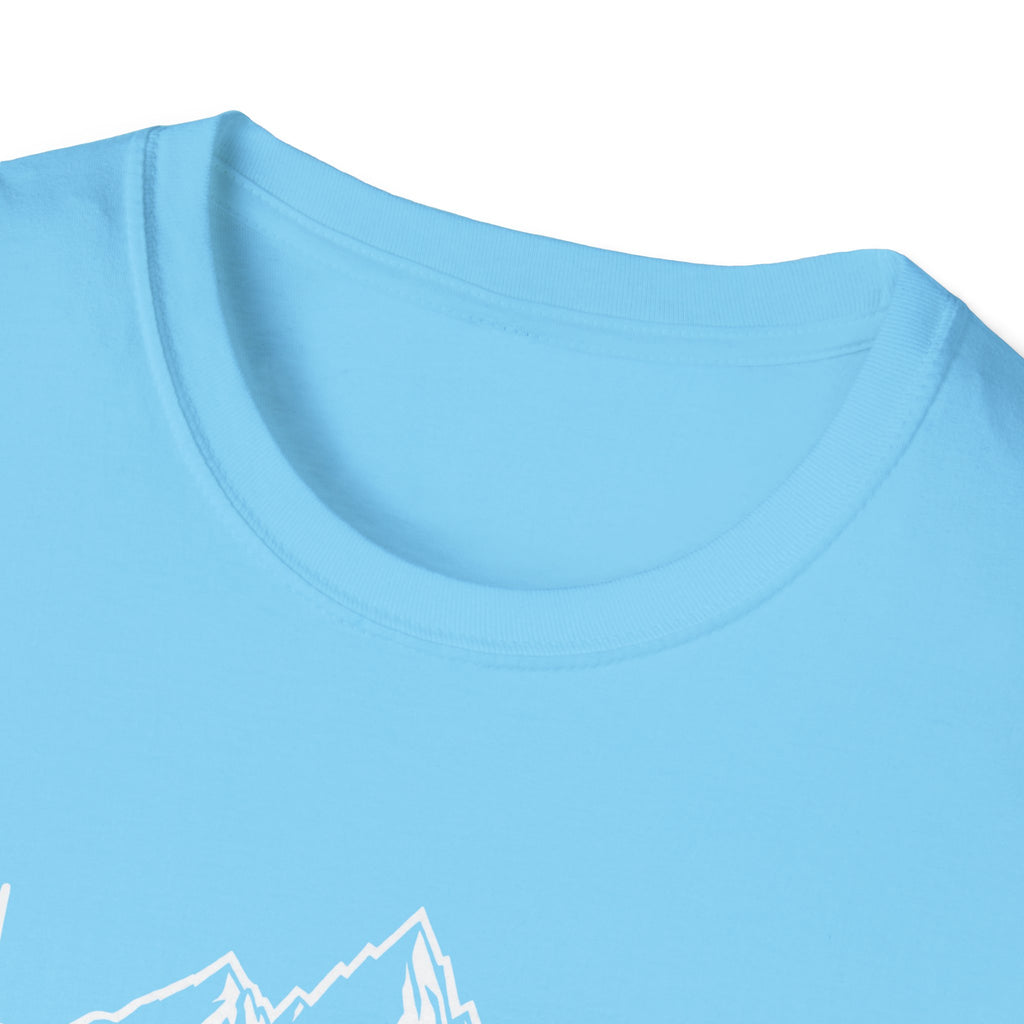 Mountain Heartbeat T-Shirt — Minimalist Mountain ECG Tee for Hikers & Outdoor Lovers