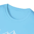 Mountain Heartbeat T-Shirt — Minimalist Mountain ECG Tee for Hikers & Outdoor Lovers