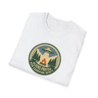 Aliens Prefer Our Campfire Spots T-Shirt | UFO Camping Badge Graphic
