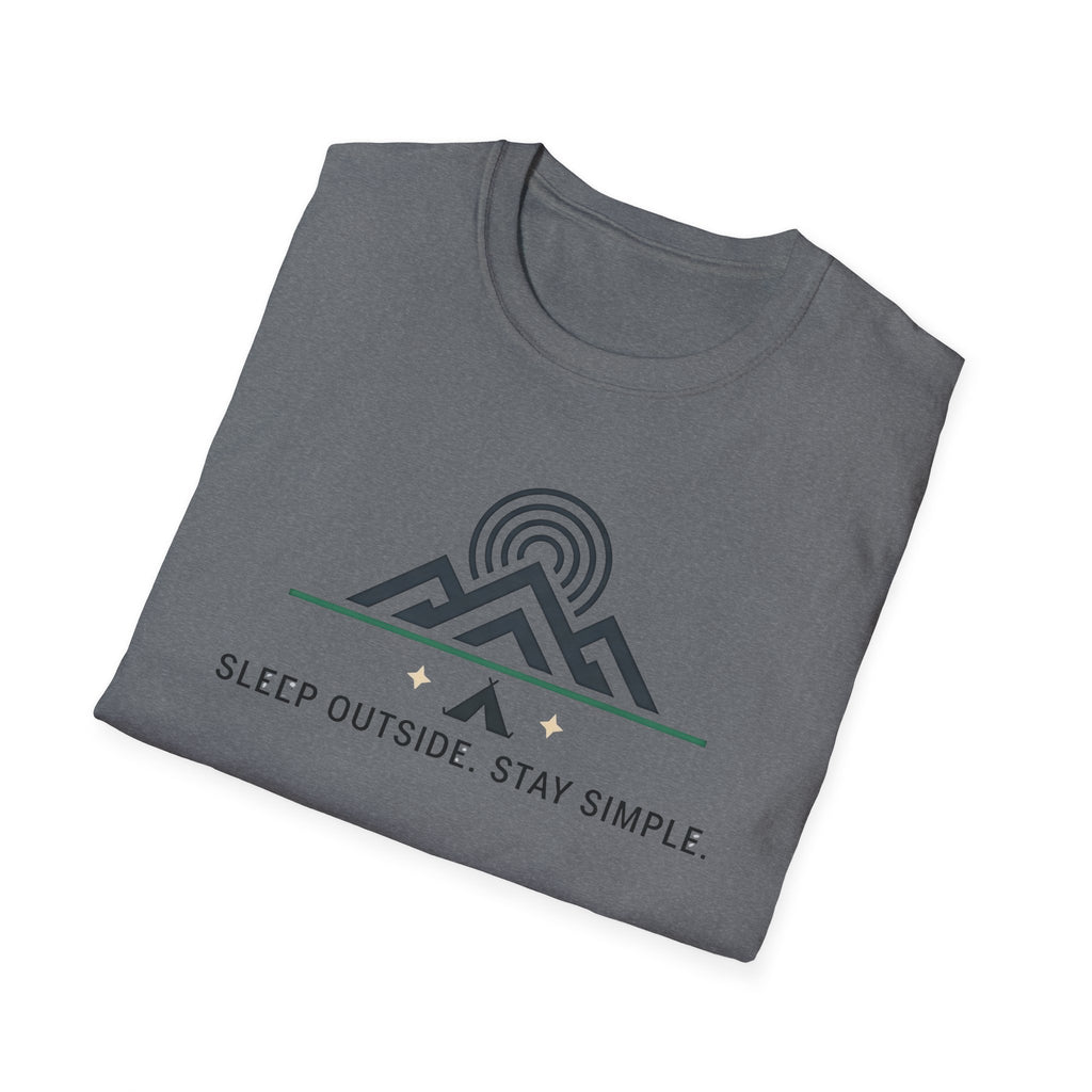 Sleep Outside Stay Simple T-Shirt | Mountain Camping Graphic Tee