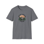Stay Wild PNW T-Shirt | Mountain Sunset, Pine Trees, River Road