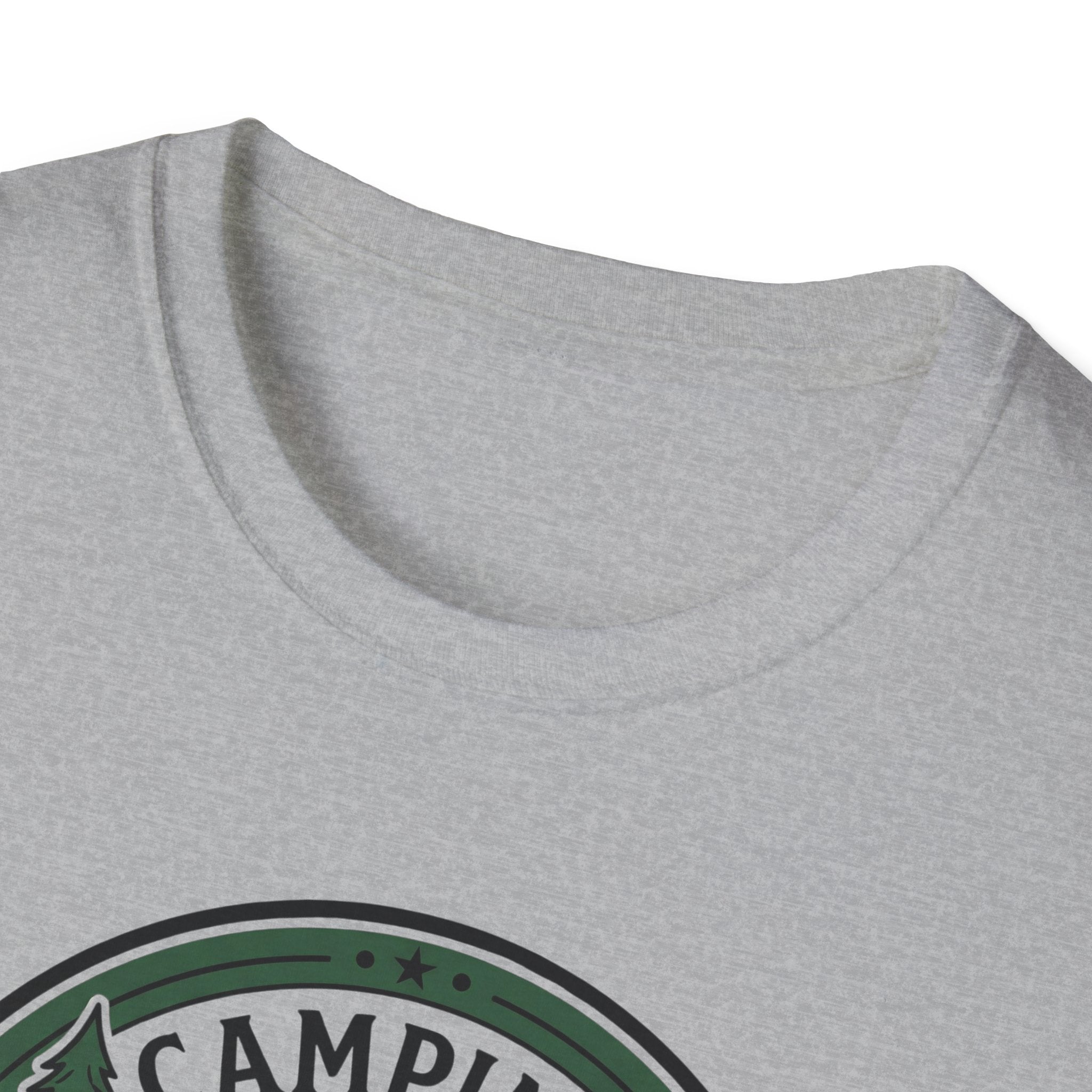Camping Campfire Tent Graphic T-Shirt | Outdoor Adventure Cabin Design