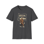 Oregon Bigfoot T-Shirt | Sasquatch Forest State Outline