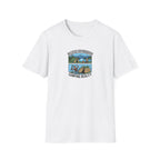 Camping Reality T-Shirt | Scenic Tent, Lake, Mountains Outdoor Adventure