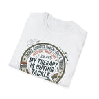 My Therapy Is Buying Tackle Fishing T-Shirt | Fishing Rod Reel Bait Angler Tee
