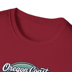 Oregon Coast Lighthouse Waves T-Shirt | Coastal Sunset Badge