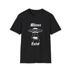 Aliens Exist T-Shirt | UFO Cow Abduction Graphic