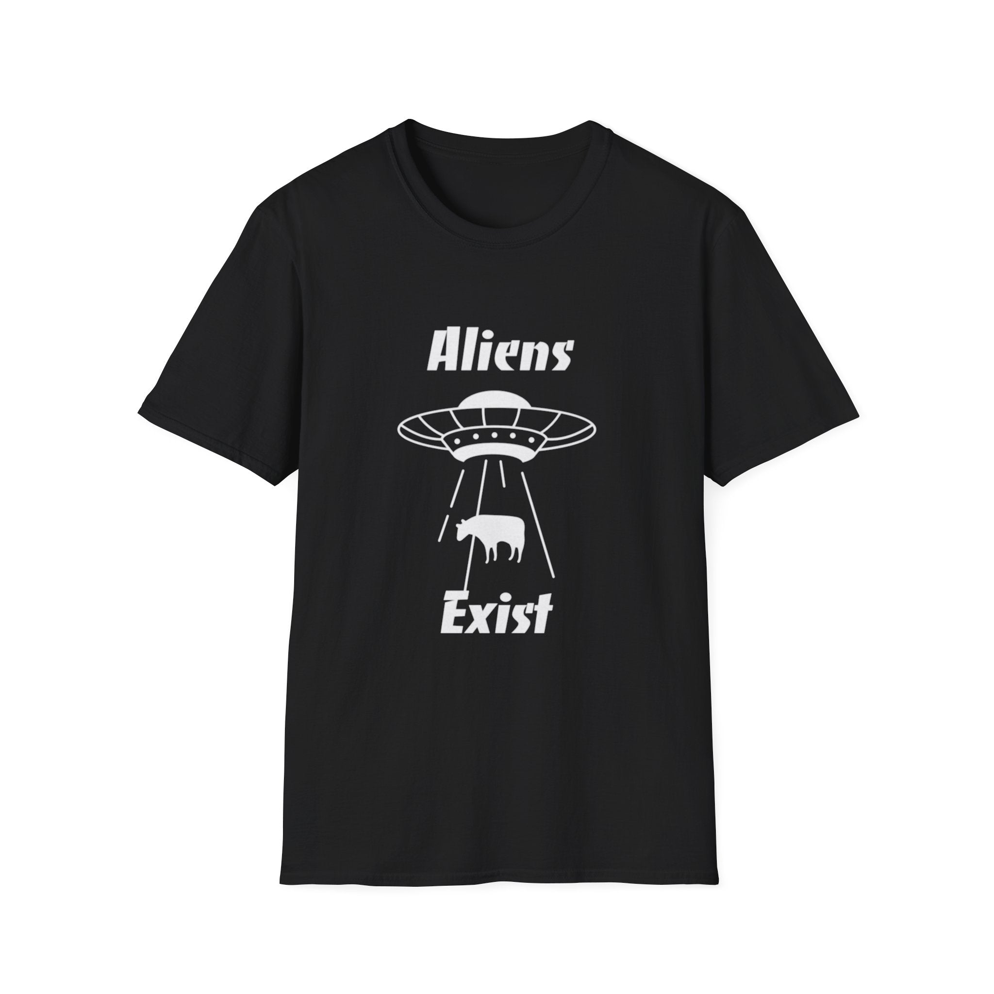 Aliens Exist T-Shirt | UFO Cow Abduction Graphic