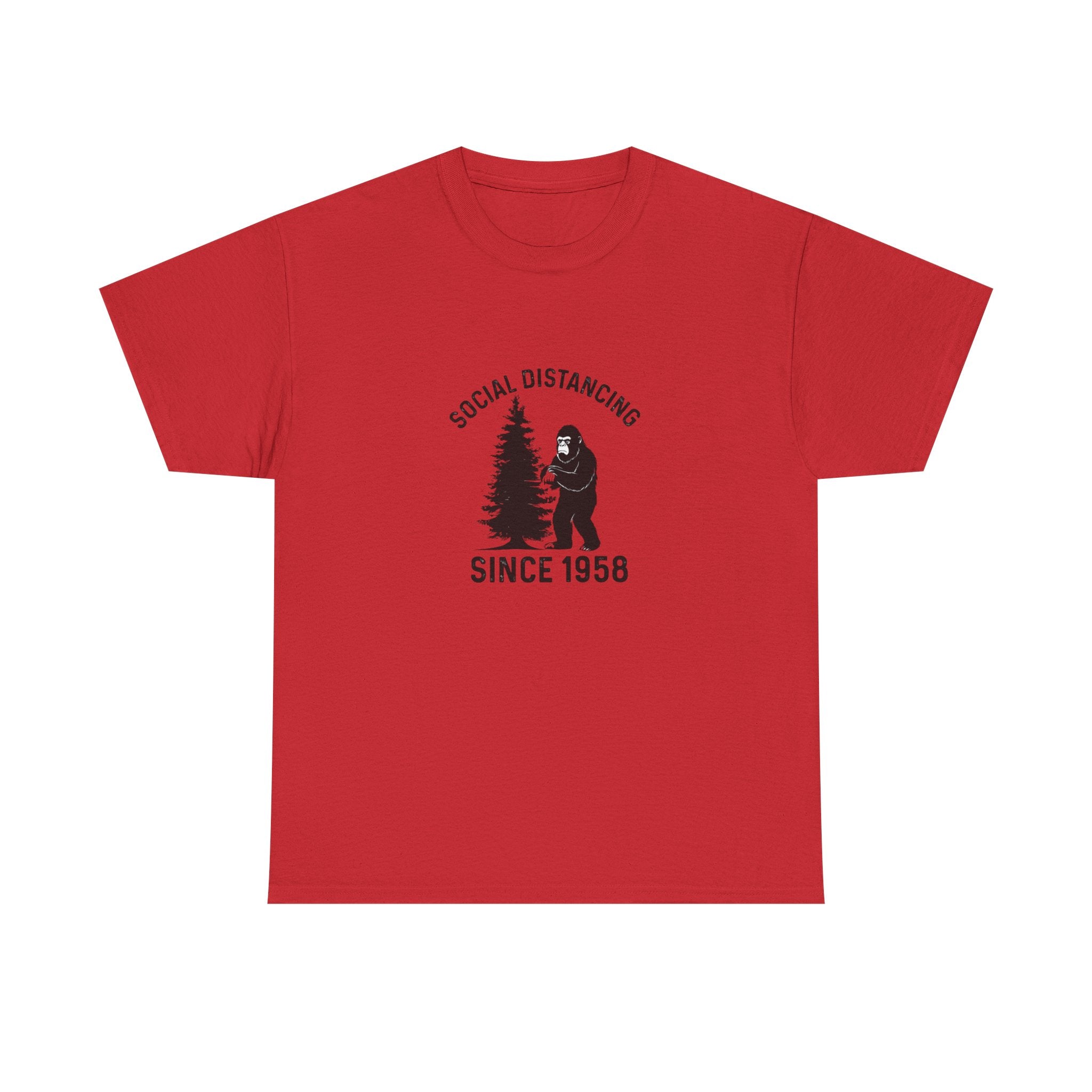 Bigfoot Social Distancing Since 1958 Tee | Sasquatch Forest Graphic Shirt
