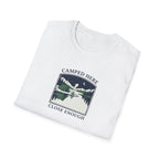 Camped Here Close Enough | T-Shirt, Canoe Lake Camping Graphic
