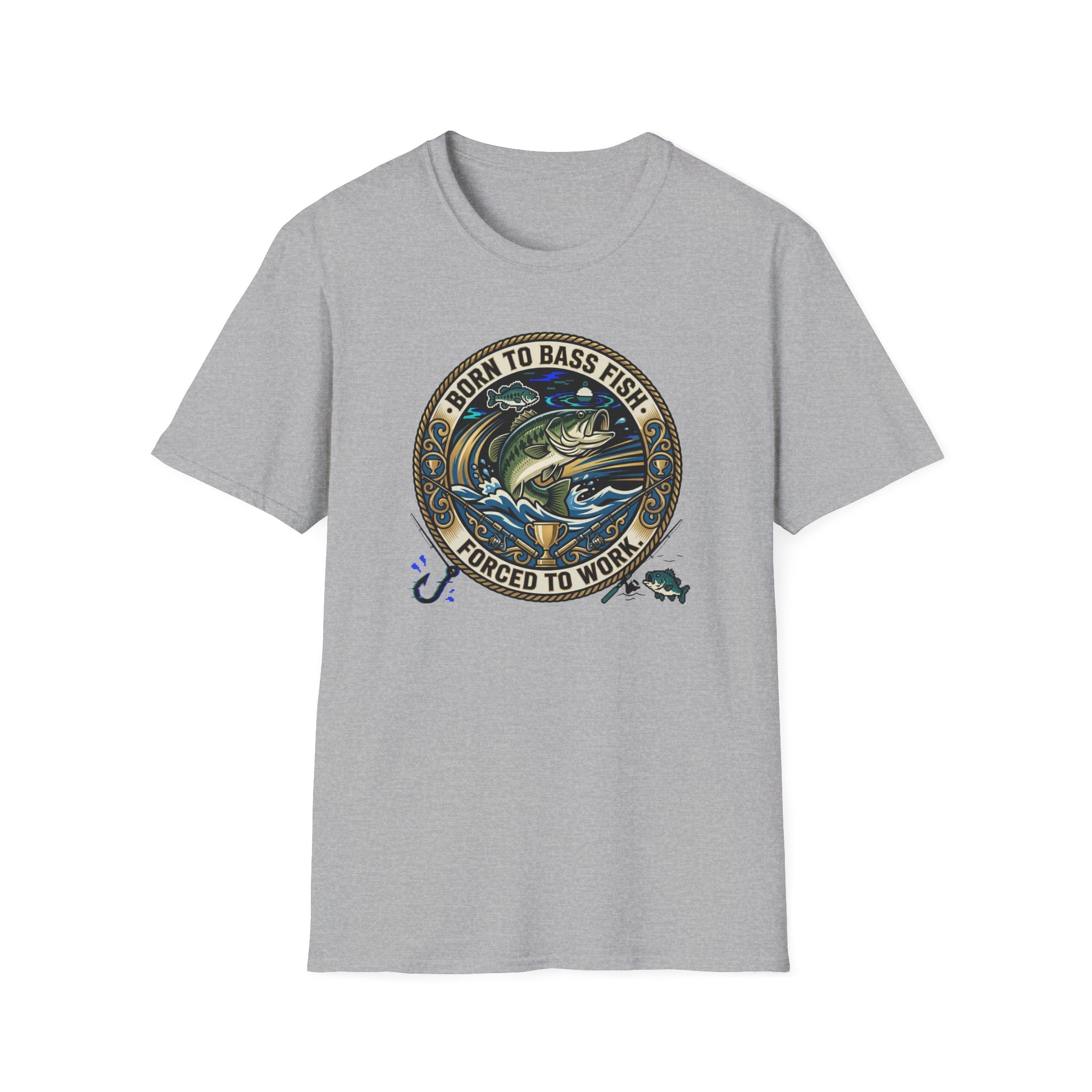 Born to Bass Fish graphic T-Shirt | Fishing Lure Illustration
