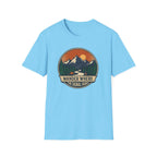 Wander Where The Signal Fades T-Shirt | Mountain Sunset Camping Design
