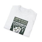 Camping Because People Are Overrated T-Shirt | Camper Graphic Tee, Forest Tent Design